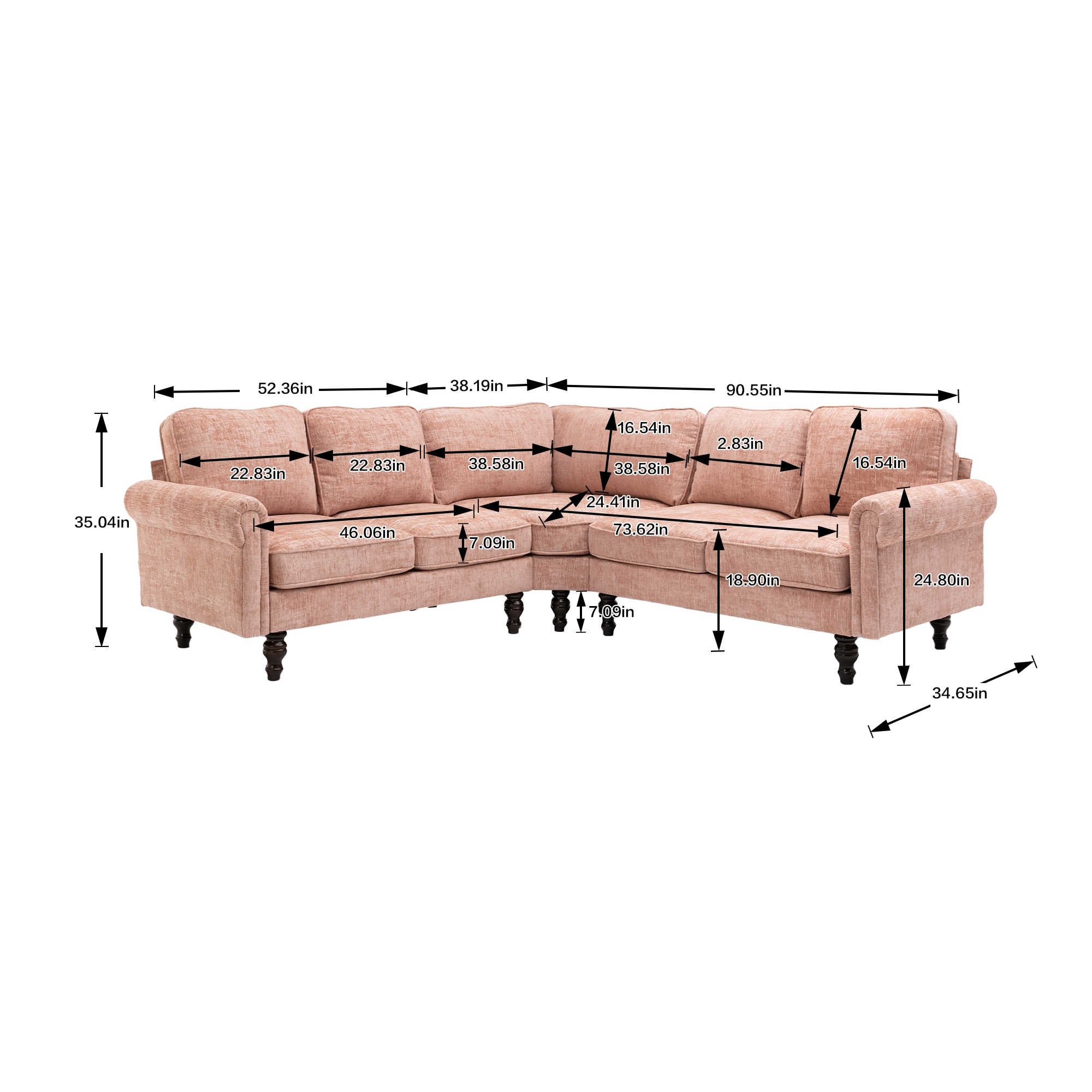Rustic, Curved Sectional Sofas Bed Bath & Beyond